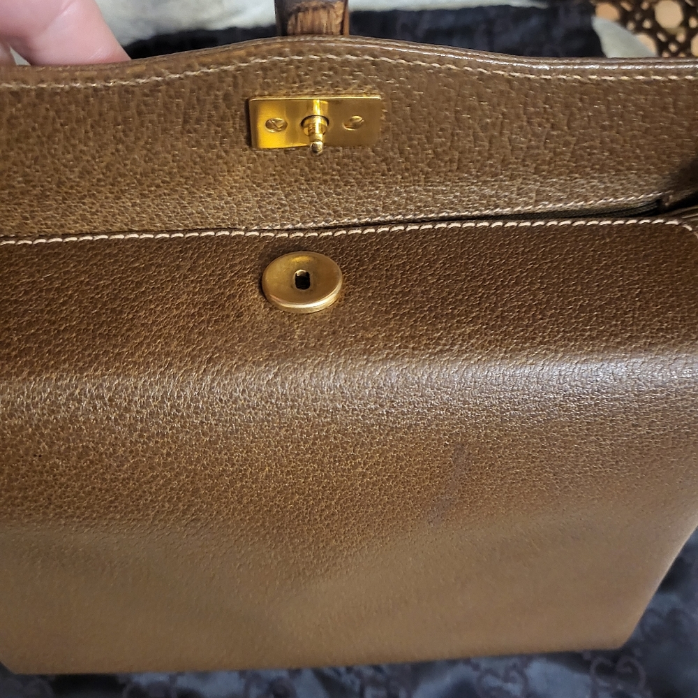 (SOLD)Authentic vintage (1970's ) Gucci bamboo top handle bag - Picture 11 of 16